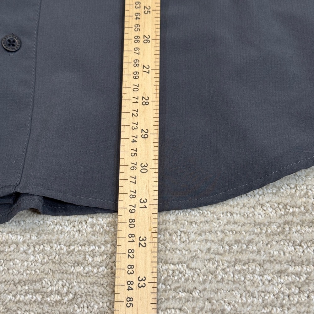 Harley-Davidson Mens Grey Black Performance Ripstop Short Sleeve Button Up Shirt - Picture 5 of 6